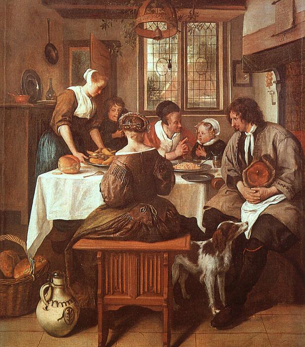 Jan Steen Grace Before Meat oil painting picture